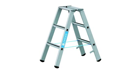 Step ladder 2x3 steps working height 2.30 m ladder length 0.88 m
