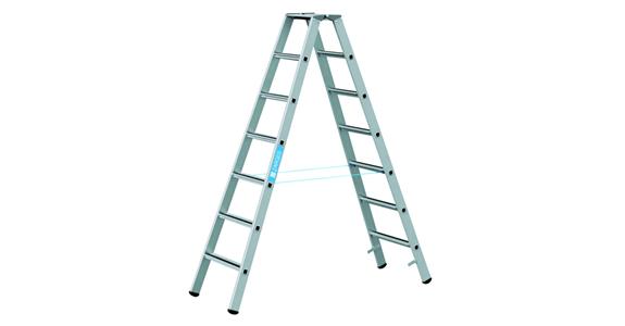 Step ladder 2x7 steps working height 3.30 m ladder length 1.98 m