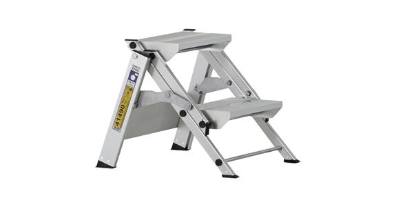 Safety steps w/o bar, folding, 3 steps platform height 0.66 m