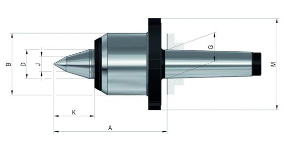 Synchronously running punch tip 400 NC tip ang. 60° w/draw-off nut size 484 MK 4