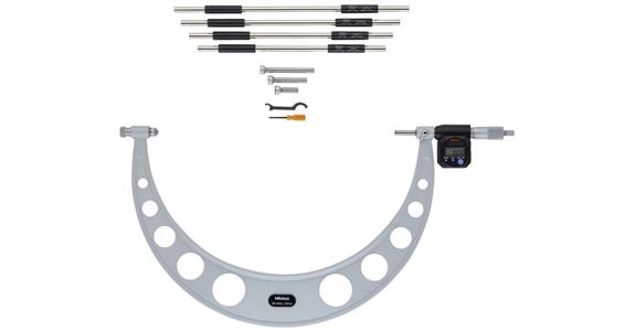 Mitutoyo micrometer with interchangeable anvil 600-700 mm