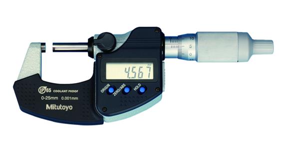 Digimatic IP65 micrometer 25-50 mm with ratchet barrel