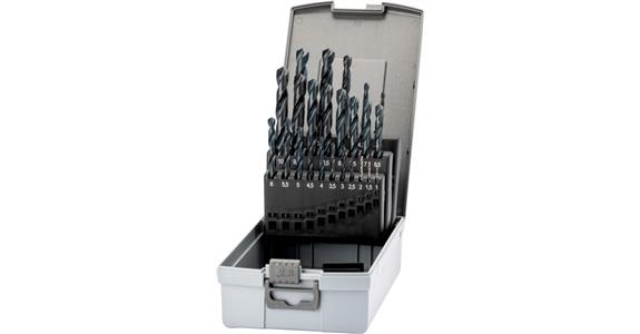 Sada spirálových vrtáků ATORN N HSS DIN 338 1,0–10,5 mm, 0,5 + CHD v kazetě
