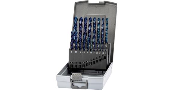 Sada spirálových vrtáků ATORN U4 HSSE-TiNAlOX 1–10 mm, 0,5 + CHD v kazetě