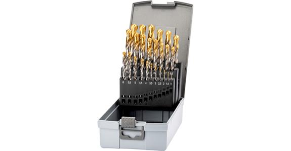 Sada spirál. vrtáků ATORN N HSS TiN, DIN 338, 1,0–13,0 mm, 0,5, v kazetě
