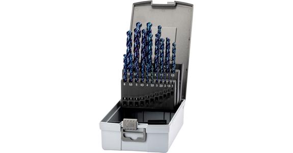 Sada spirálových vrtáků ATORN U4 HSSE-TiNAlOX 1–10,5 mm, 0,5 + CHD v kazetě