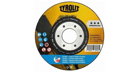 Grinding disc CERABOND X 230x4x22.23 CA24Q PREMIUM