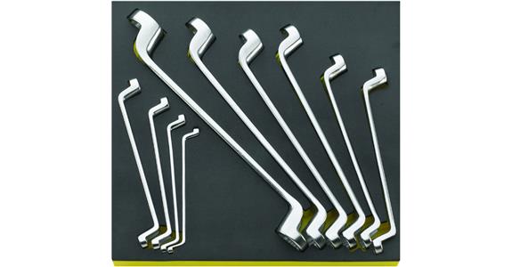 TCS depressed centre box wrench set DIN 838, ISO 10104 10 pieces AF 6x7-30x32 mm