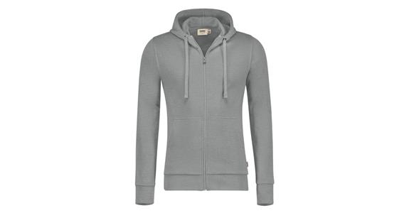 Hooded sweat jacket Premium grey mottled size S