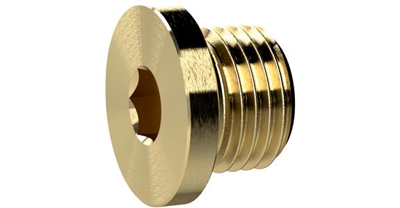 Threaded plug MS290MS18 brass CW614N AF 5 mm