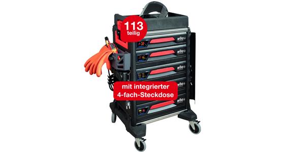 eMobility workshop trolley set, 113 pcs VDE tools, 113 pcs
