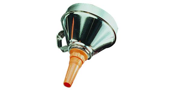 Funnel tinplate with overflow edge removable screen dia. 160 mm