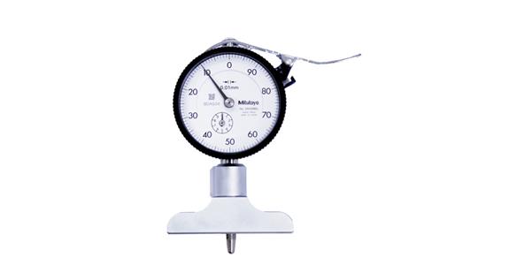 Depth meas. bridge with dial gauge 0-200 mm, resolution 0.01 mm, 63.5 x 16 mm