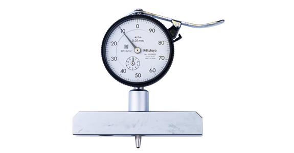 Depth meas. bridge with dial gauge 0-200 mm, resolution 0.01 mm, 100 x 18 mm