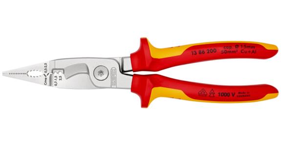 Elektrikářské kleště KNIPEX VDE, 200 mm, dvoudílná rukojeť