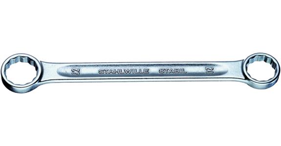 Straight box wrench DIN 837, ISO 10103 chrome-alloy steel AF 24x27 mm