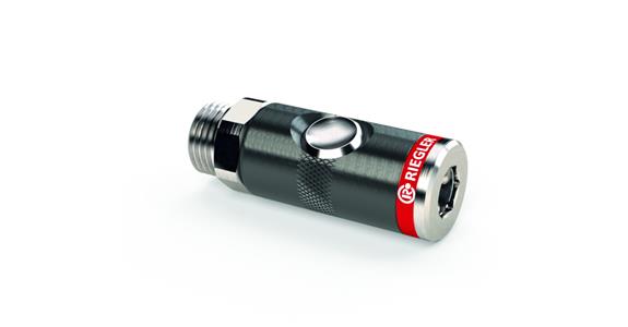 Push-button safety coupling nominal width 7.4 mm connection G 1/2 MT