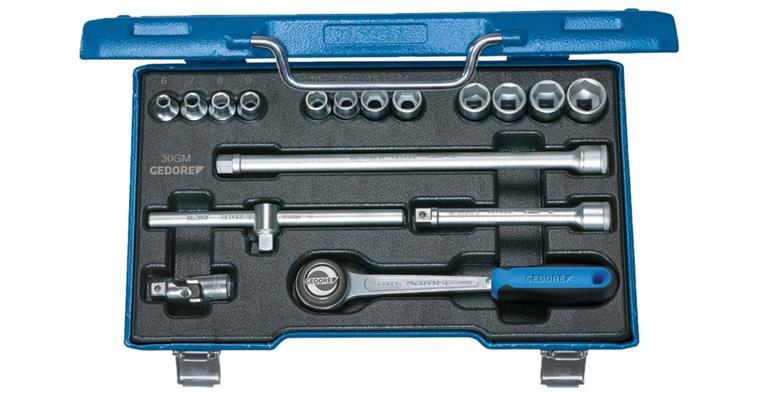 1001102459 socket wrench set 3/8 inch 17-piece hexagon 6-19 mm 6235980