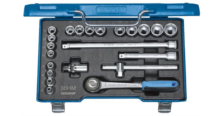 1001102468 socket wrench set 3/8 inch 22-piece hexagon 6-22 mm 6238300