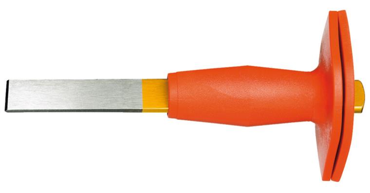 1001120486 flat oval slotted chisel with hand guard 240x26x7 mm 8723930