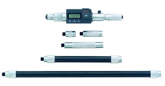 2-point internal micrometer 200-1,000 mm TC w. extensions 6 pcs 25 mm dia. 18 mm