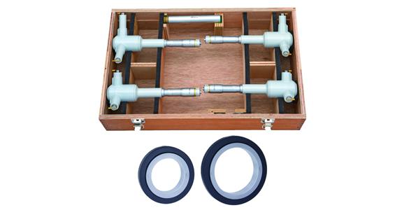 3-point internal micrometer set 100-200 mm 7 pieces