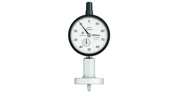 Depth meas. bridge with dial gauge 0-10 mm, resolution 0.01 mm, dia. 25 mm