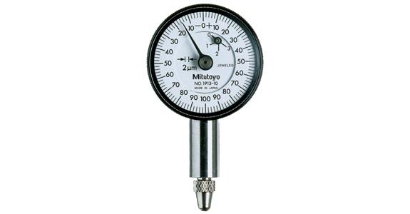 Messuhr metrisch 0,5 mm 0-100-0 mit flacher Rückplatte edelsteingelagert