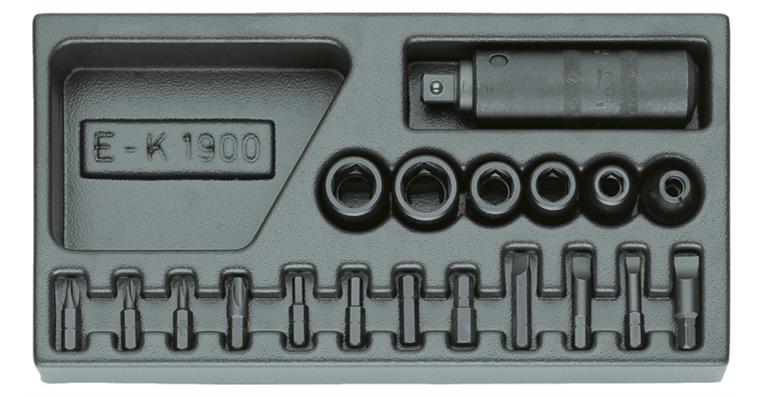 1001105893 screwdriver set 1/2 inch in 1/3 ES module 19-piece 1402242