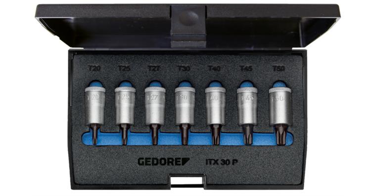 1001106346 screwdriver set 3/8 inch 7-piece internal TX T20-50 1509926