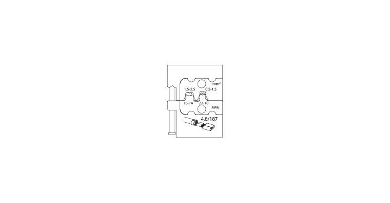1001107036 modular insert for blade receptacles 4.8 1830643