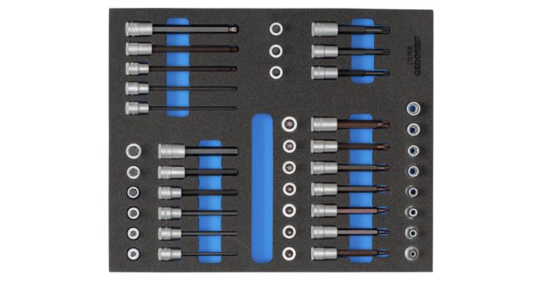 1001109188 socket wrench set 3/8 inch in check tool module 52-piece 2016508