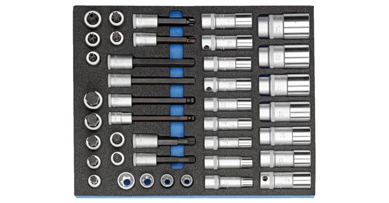 1001109182 socket wrench assortment 1/2 inch in check tool module 40-piece 2016516