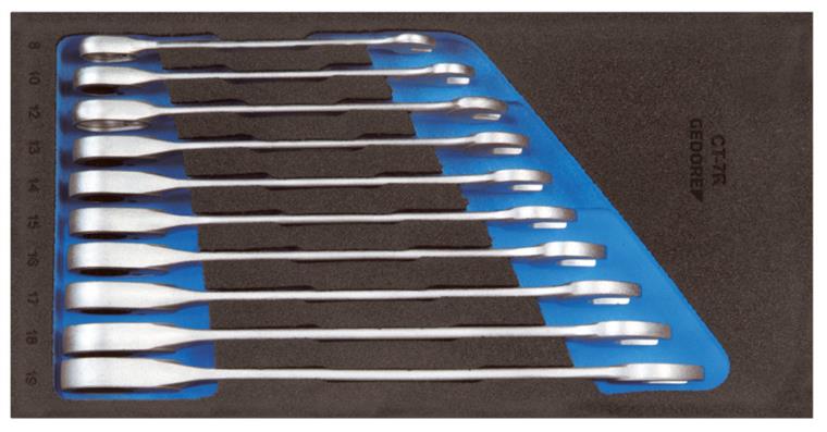 1001108156 Combination wrench set with ring ratchet in check tool module 10-piece 2308894