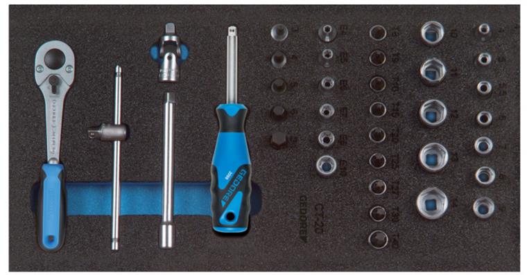 1001108144 socket wrench assortment 1/4 inch in check tool module 37-piece 2308967