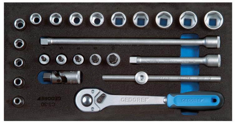 1001108150 socket wrench assortment 3/8 inch in check tool module 24-piece 2308975