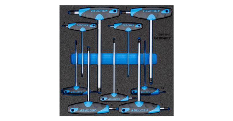 1001108171 offset screwdriver set in check tool module 9-piece 2309009