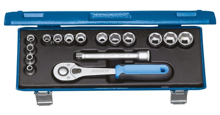 1001108542 socket wrench set 3/8 inch 16-piece hexagon 6-19 mm 2682885