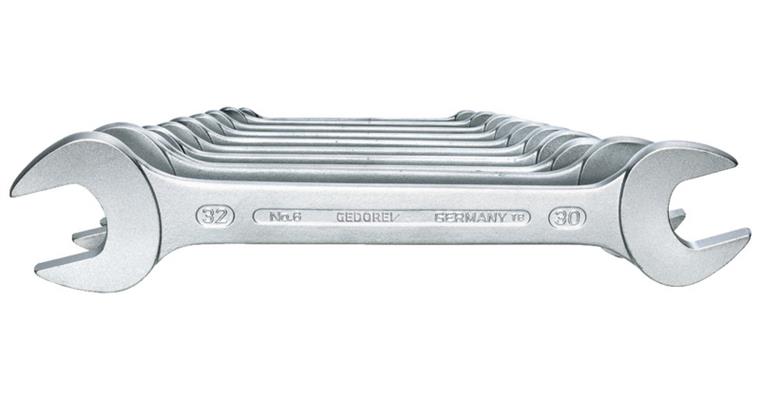 1001101408 double open-end wrench set 10-piece 6-32 mm 6077620