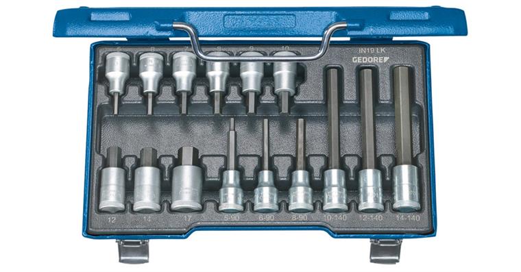 1001105460 screwdriver set 1/2 inch 15-piece hexagon socket 5-17mm 6129360