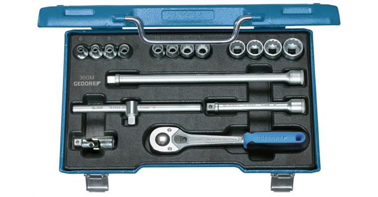 1001102458 socket wrench set 3/8 inch 17-piece UD profile 6-19 mm 6239380