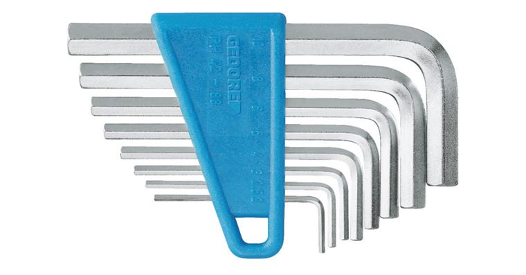 1001103102 Hex key L-wrench set in holder 8-piece 2-10 mm 6352000