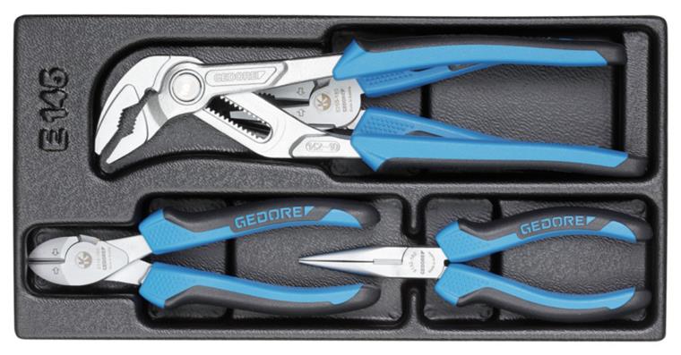 1001105511 pliers assortment in 1/3 ES module 4-piece 6614650