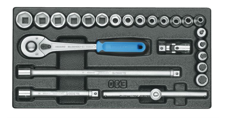 1059925101 socket wrench set 3/8 inch in 1/3 ES module 23-piece 6626070