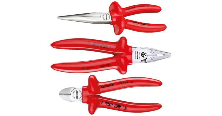 1001105760 VDE pliers set with dipped insulation, 3-piece 6708120