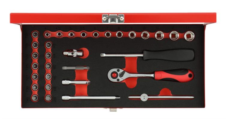 1001112270 socket wrench set 1/4 inch 4-13 mm 32-piece 3300001