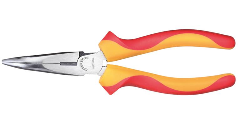 1001112300 VDE Round nose pliers 200 mm 45 degree 2C handle 3301412