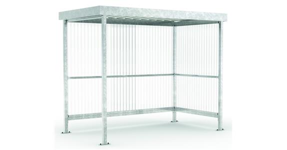 Smoking shelter Premium V1 W 2,960 mm x D 1,580 mm x H 2,360 mm zinc-plated