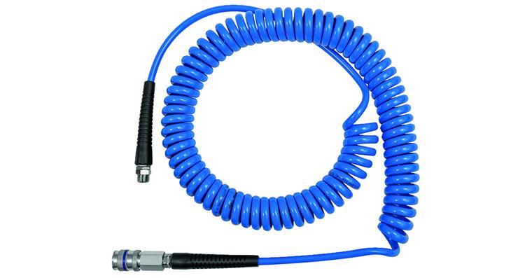 1075051201 Sada spirál. hadice PU se stand. spojkou NW 7,8 prům. 8×5, dél. 3,0 m