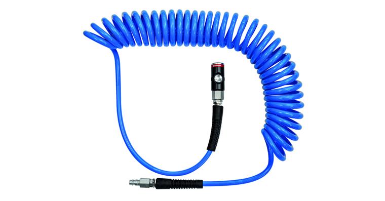 1075051301 Sada spirál. hadice PU s bezpeč. rychlospojkou NW 7,2 prům. 8×5, dél. 3,0 m